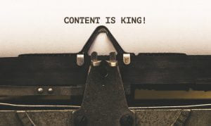 content is king message on paper in old typewriter 2022 11 01 09 30 26 utc